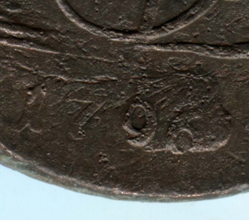 монета 5 копеек 1793 ЕМ,
Павловский перечекан,
Сохранился год монеты 10 копеек 1796,
Редкая монета