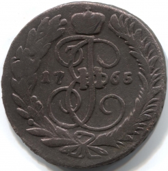 монета 2 копейки 1765 ММ