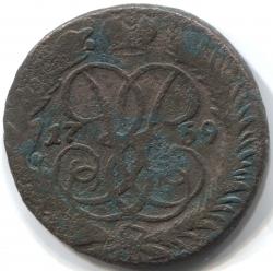 монета 2 копейки 1759