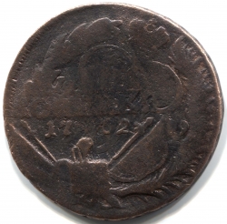 монета 4 копейки 1762, Барабаны, перечекан с 2 копеек 1759