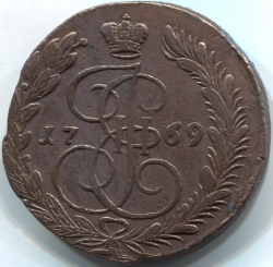 монета 5 копеек 1769 ЕМ